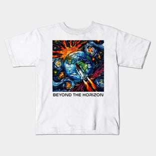 Beyond The Horizon (black type) Kids T-Shirt